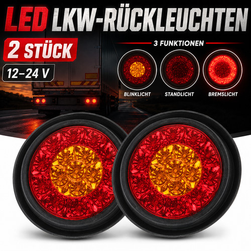 Led rückleuchten rund - 2x,